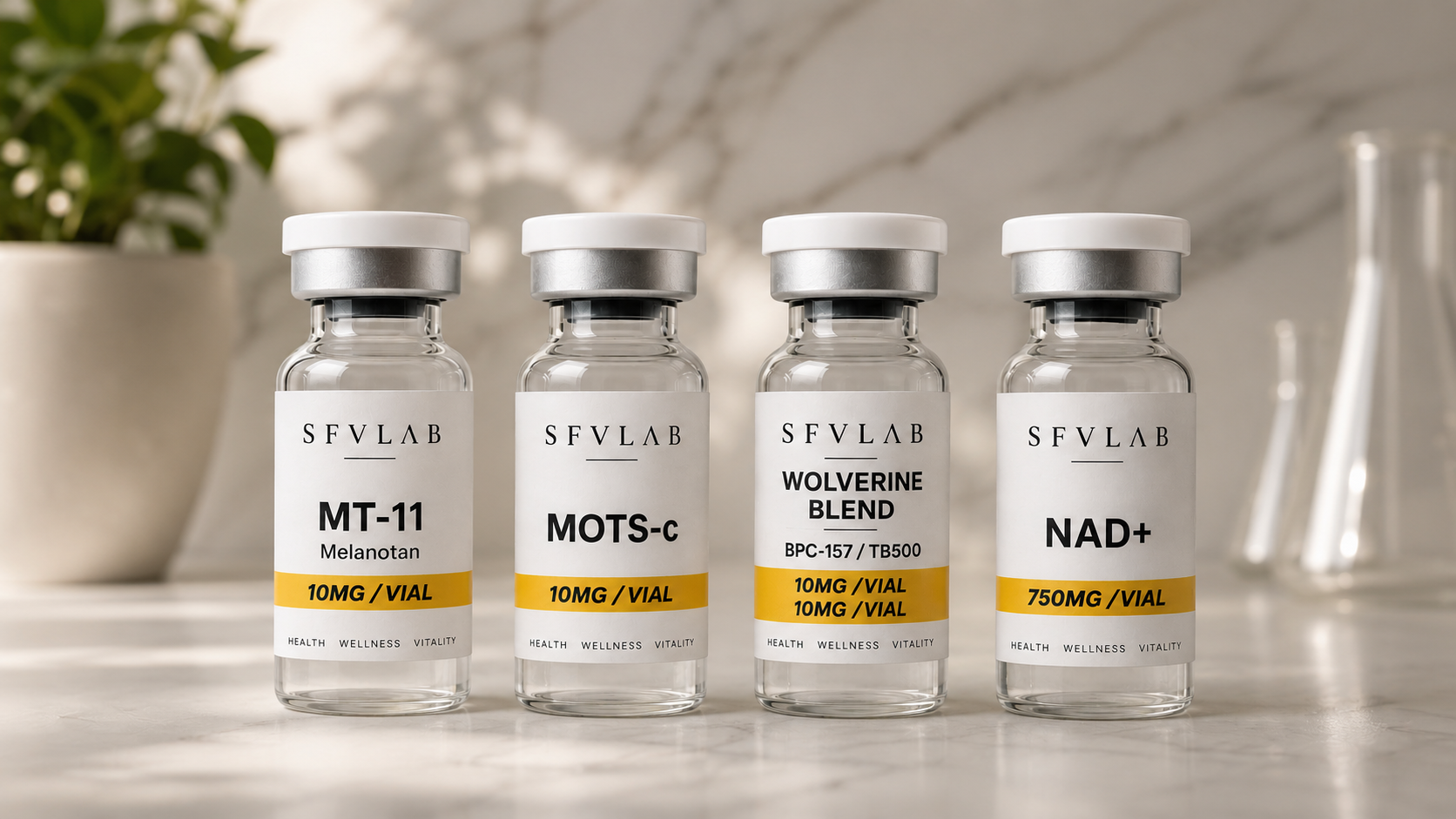 Laboratory vial presented in a premium controlled setting